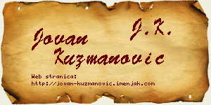 Jovan Kuzmanović vizit kartica